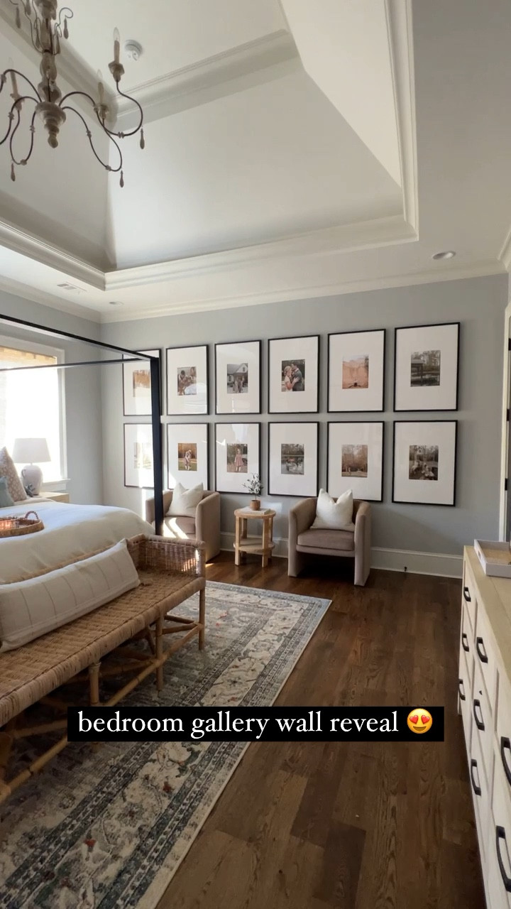 Frame color: black wood

OH MY GOSHHH 😍 I’m obsessed. What do y’all think of our new @framebridge gallery wall?! Seriosuly might just be my fave space in the house now - I could look at these sweet photos all day. 🥹🫶🏼 Shoutout to the best designer friend @dwellandoak for envisioning this space & helping us reconfigure our bedroom for the new house. SHE IS TRULY AMAZING!!!! Linking these beauties for y’all on the @shop.ltk app! ✨ 

Direct url: https://liketk.it/3WvBe

#gallerywall #familyphotos #bedroomideas #bedroomdecor #primarybedroom #masterbedroomdesign #modernfarmhousestyle #modernbedroom #bedroomrenovation #framebridge 

#LTKstyletip #LTKhome #LTKGiftGuide