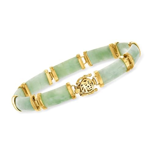 Ross-Simons Jade Good Fortune Bracelet in 18kt Gold Over Sterling, Elegant Bracelet for Women, Si... | Amazon (US)