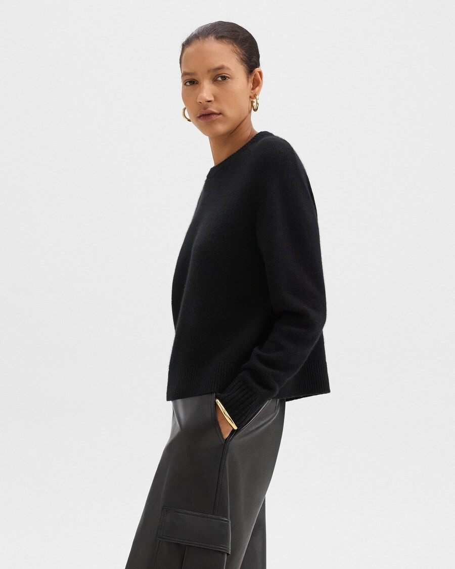 Cashmere Cropped Sweater | Theory | Theory UK