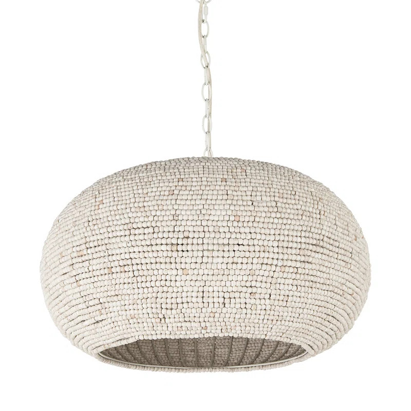 Lyanna 3-Light Dimmable Drum Chandelier with Beaded Accents | Wayfair North America