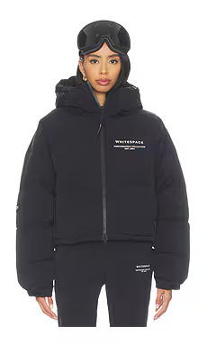Whitespace Cropped Puffer Jacket in Black Onyx from Revolve.com | Revolve Clothing (Global)