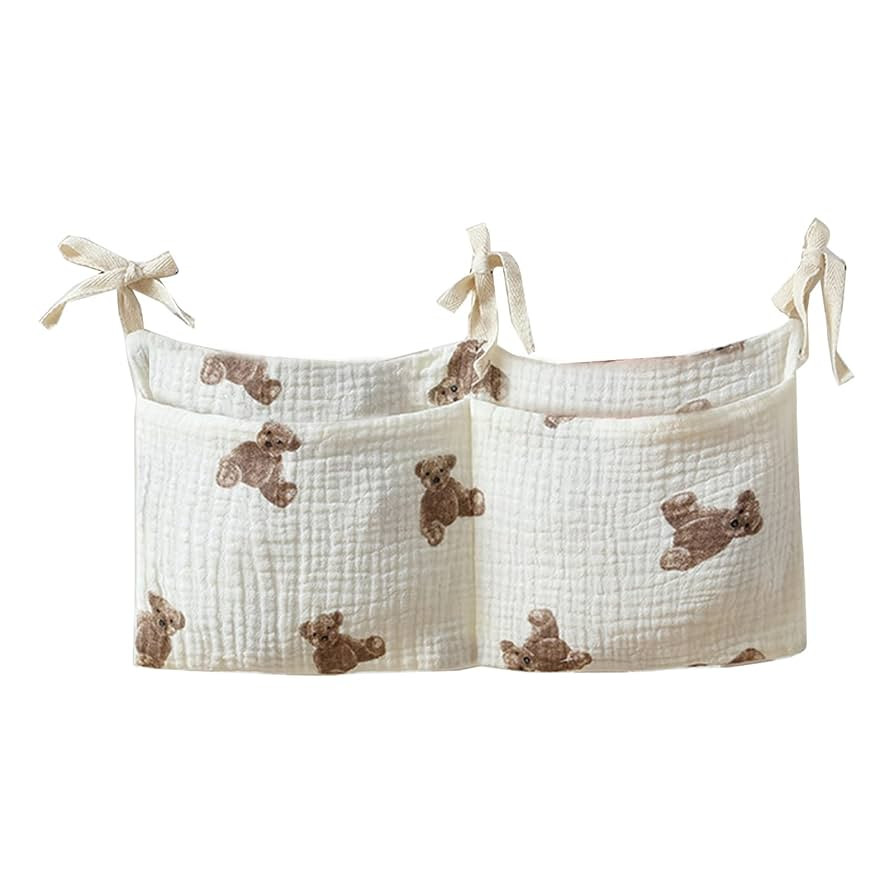 Bedside Hanging Bags Milk Bottle Bib-Storage Bag Crib Organizer Baby Nappy Dormitory Bunk Organiz... | Amazon (US)