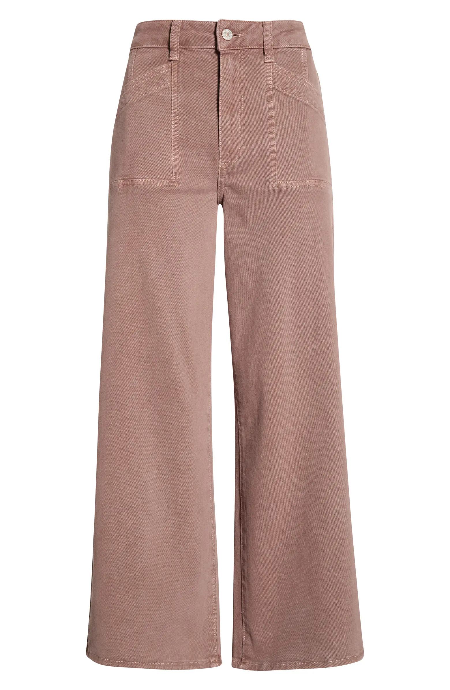 PAIGE Anessa High Waist Ankle Wide Leg Jeans | Nordstrom | Nordstrom