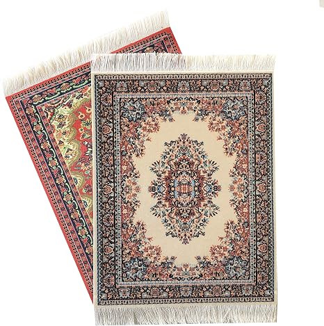 Set of 2 Dollhouse Carpets, Miniature Dolls House Accessory, 10x7 Rugs, Rectangle, Toy Furniture ... | Amazon (US)