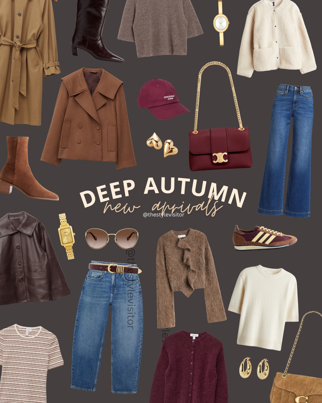Step into autumn with effortless elegance 🍁 I’ve created 3 looks based on the seasonal color theory: depending on your skin, hair and eye color. This is for my autumn girlies! Think rich textures, versatile layering staples, and timeless accessories that elevate every outfit ✨

Like this post to save it to your favourite folder and come back later to shop.

autumn outfit, deep autumn style, soft autumn outfit, warm autumn wardrobe, color analysis outfits, capsule wardrobe autumn, chic autumn fashion, classic autumn look, cozy autumn outfit, elegant fall style, neutral autumn outfit, fall fashion inspiration, layering outfits autumn, timeless wardrobe staples, casual chic autumn, trendy fall looks, sophisticated autumn outfit, must-have autumn essentials, everyday autumn style, new arrivals autumn

#LTKStyleTip #LTKSeasonal