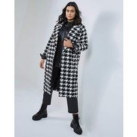 Dogtooth Check Relaxed Coat | Simply Be (UK)