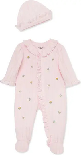 Dainty Flowers Footie & Hat | Nordstrom