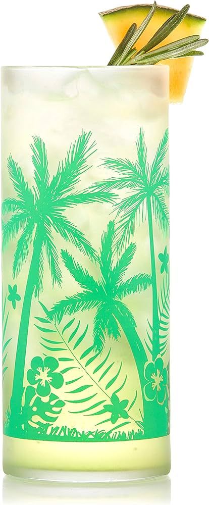 Libbey Vintage Palm Trees Cooler Glasses, 16-ounce, Set of 4 | Amazon (US)