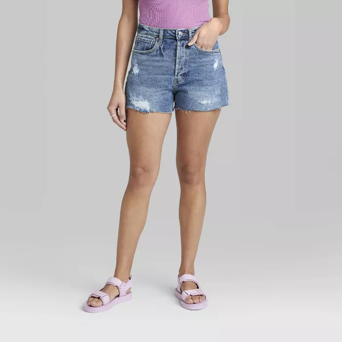 Women's Super-High Rise Curvy Cut-Off Jean Shorts - Wild Fable™ | Target