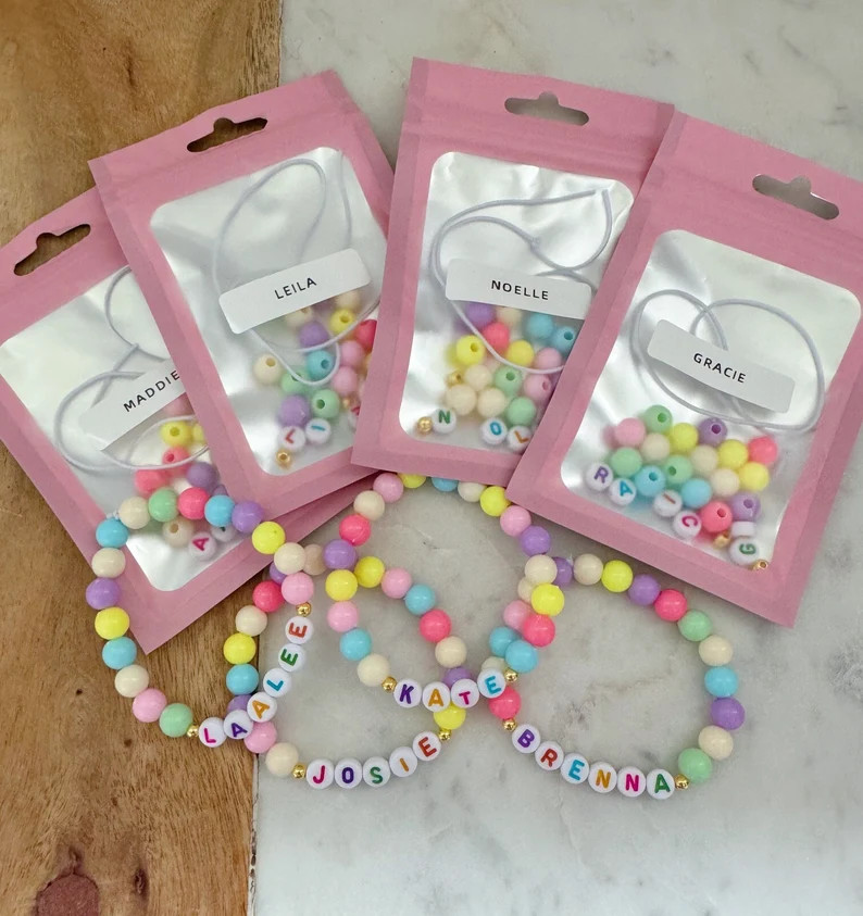 Child Party Favors, Girl Bracelet Making, Girl Birthday Party Favor, Jewelry Making Kit, Friendsh... | Etsy (Global)