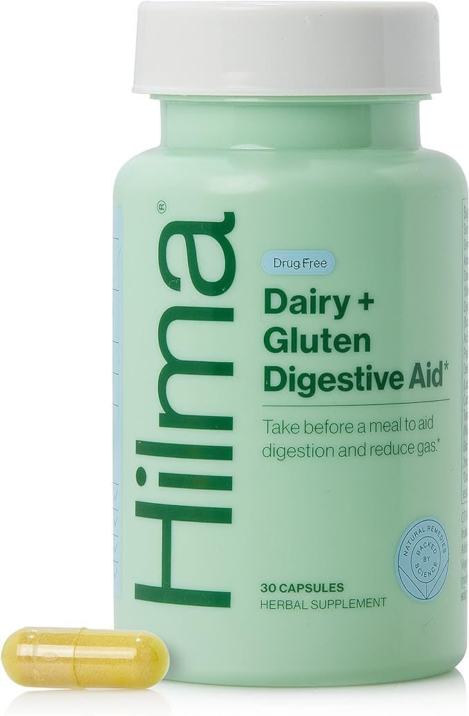 Hilma Digestive Enzymes for Digestion - Natural Gluten & Dairy Relief Pills - Stop Gas, Bloating,... | Amazon (US)