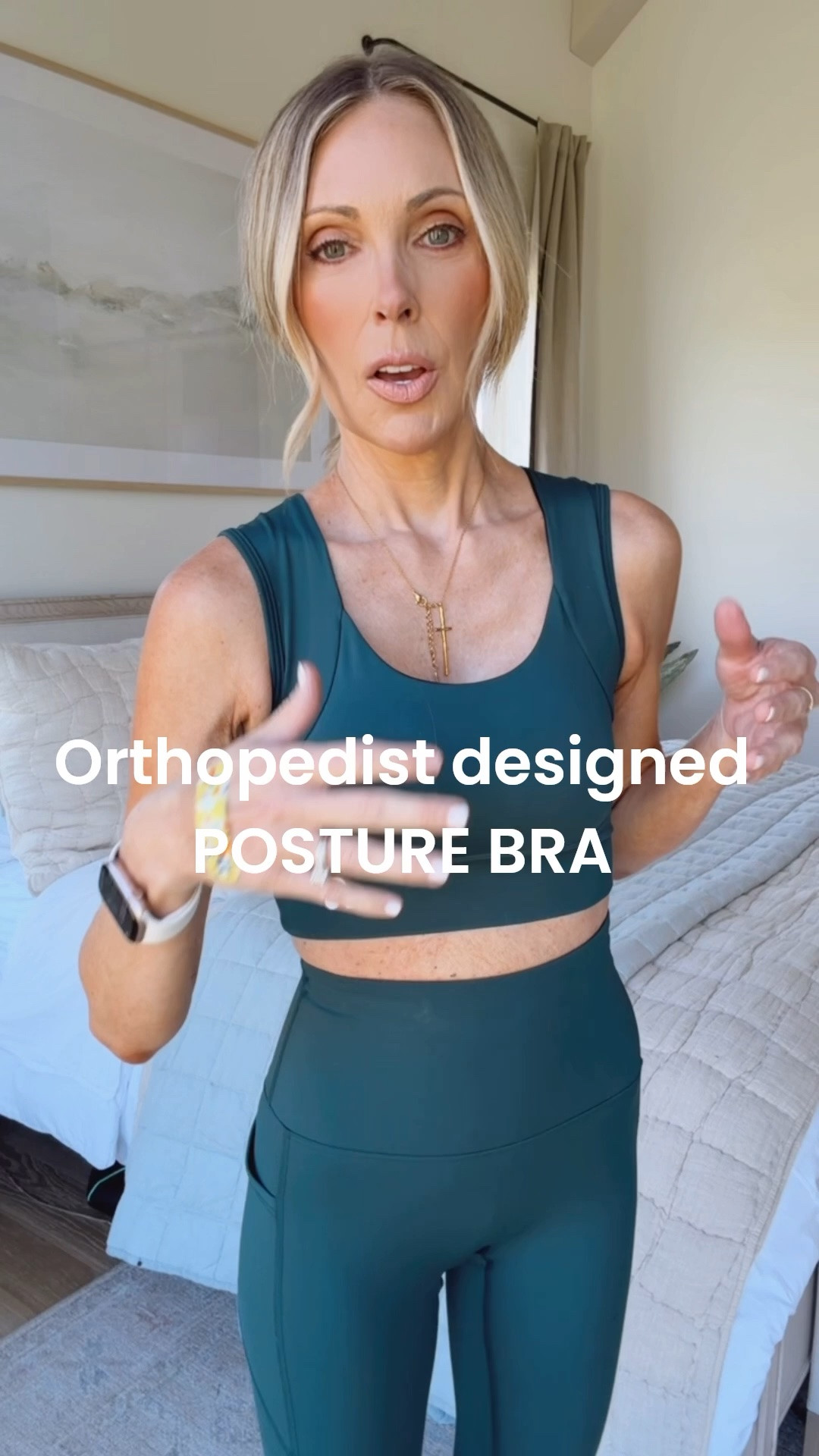 The Power Bra was created by an orthopedic surgeon for his mother during her cancer journey to help her posture, her breathing and her strength. 
Science + love in one design. 

You can take the posture quiz to determine which pieces are best for you. This is the Posture+ Bra and Sculpt+ Leggings in small. 
@forme.science #formescience #forme #formesciencepartner

#LTKActive #LTKmomlife #LTKselfcare