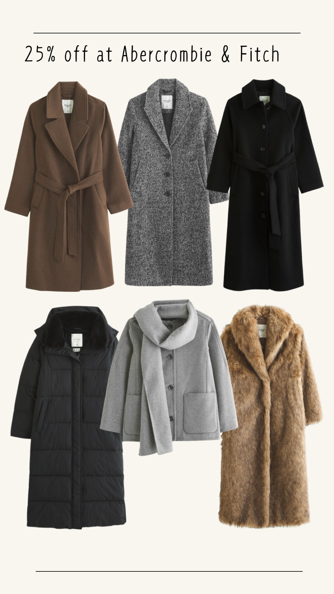 Abercrombie & Fitch have 25% off so it’s the perfect time to treat yourself to a warm winter coat! 

#LTKwinter #LTKCyberWeek #LTKuk