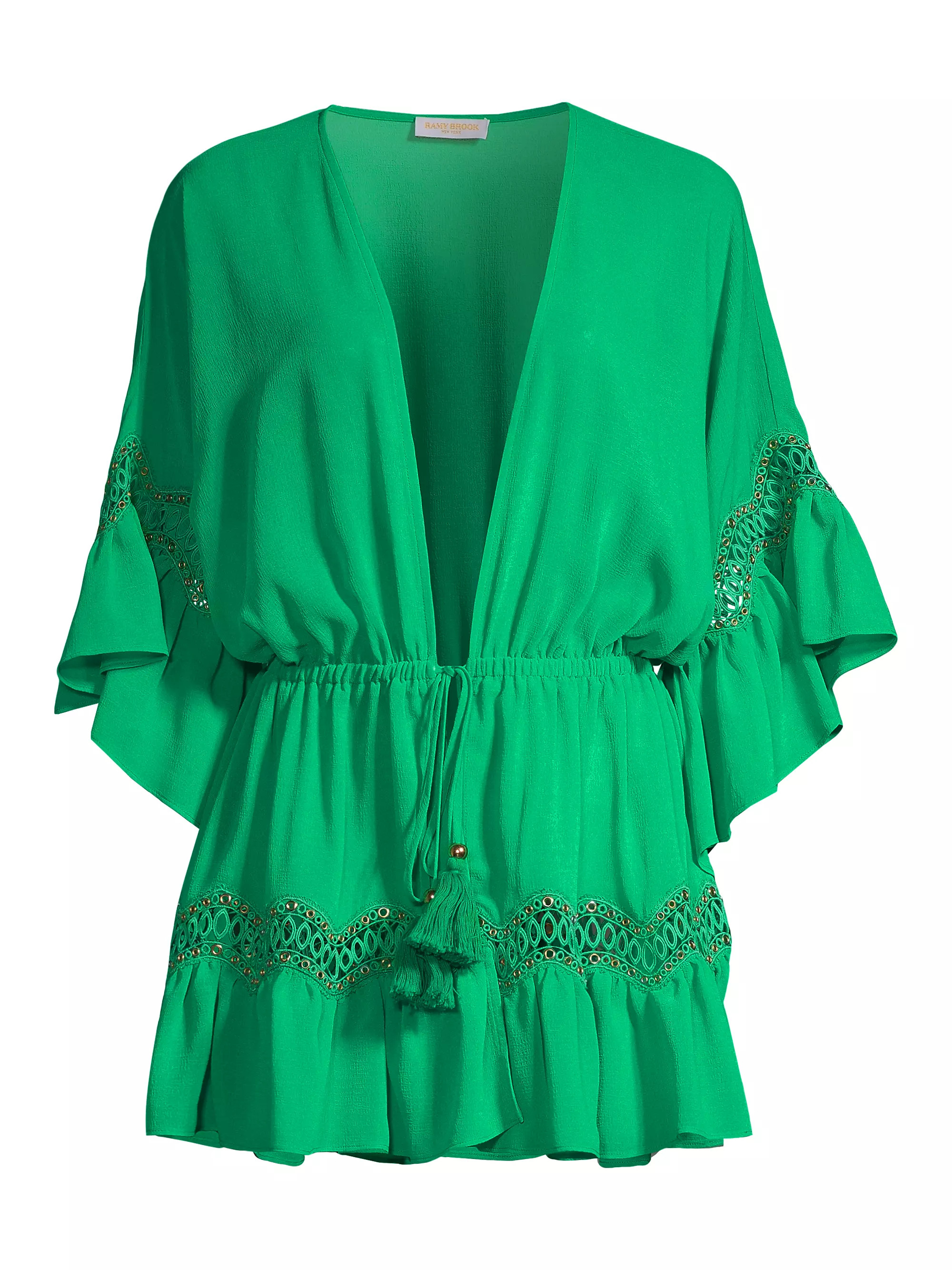 Amalia Lace-Trimmed Caftan Cover-Up | Saks Fifth Avenue