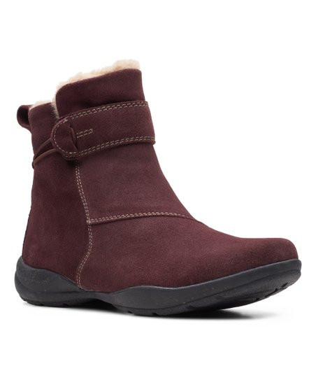 Clarks Burgundy Roseville Suede Boot - Women | Zulily