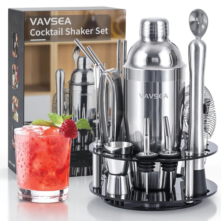 VAVSEA Cocktail Shaker Set with Rotatable Stand, Mixology Bartender Kit Bar Tool Set for Drink Mi... | Walmart (US)
