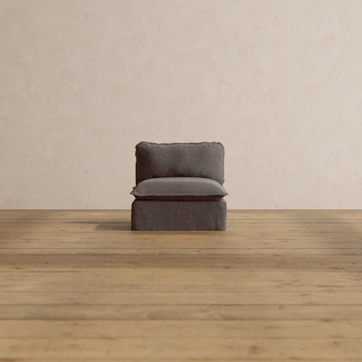 Anabei Modular Washable Armless Chair | Deluxe+ Seat & Cloud Pillow | Heirloom Velvet in Caviar | Target