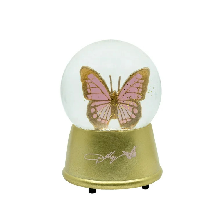 Dolly Parton Butterfly Snow Globe, 5.5 Inch, Resin, Gold Finish - Walmart.com | Walmart (US)