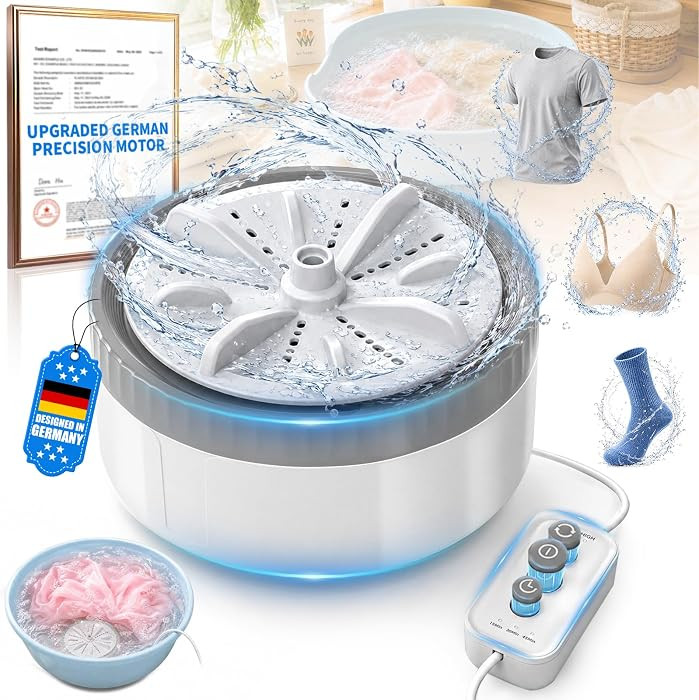 USB Portable Washing Machine | For Clothes & Dishes, Travel, Dorms, RVs | Amazon (US)