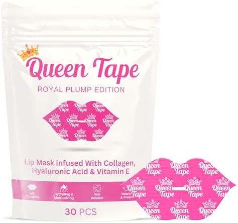 Queen Hydrating & Moisturizing Royal Plump Edition - 30 Pieces Collagen Lip Mask Anti-Wrinkle, An... | Amazon (US)