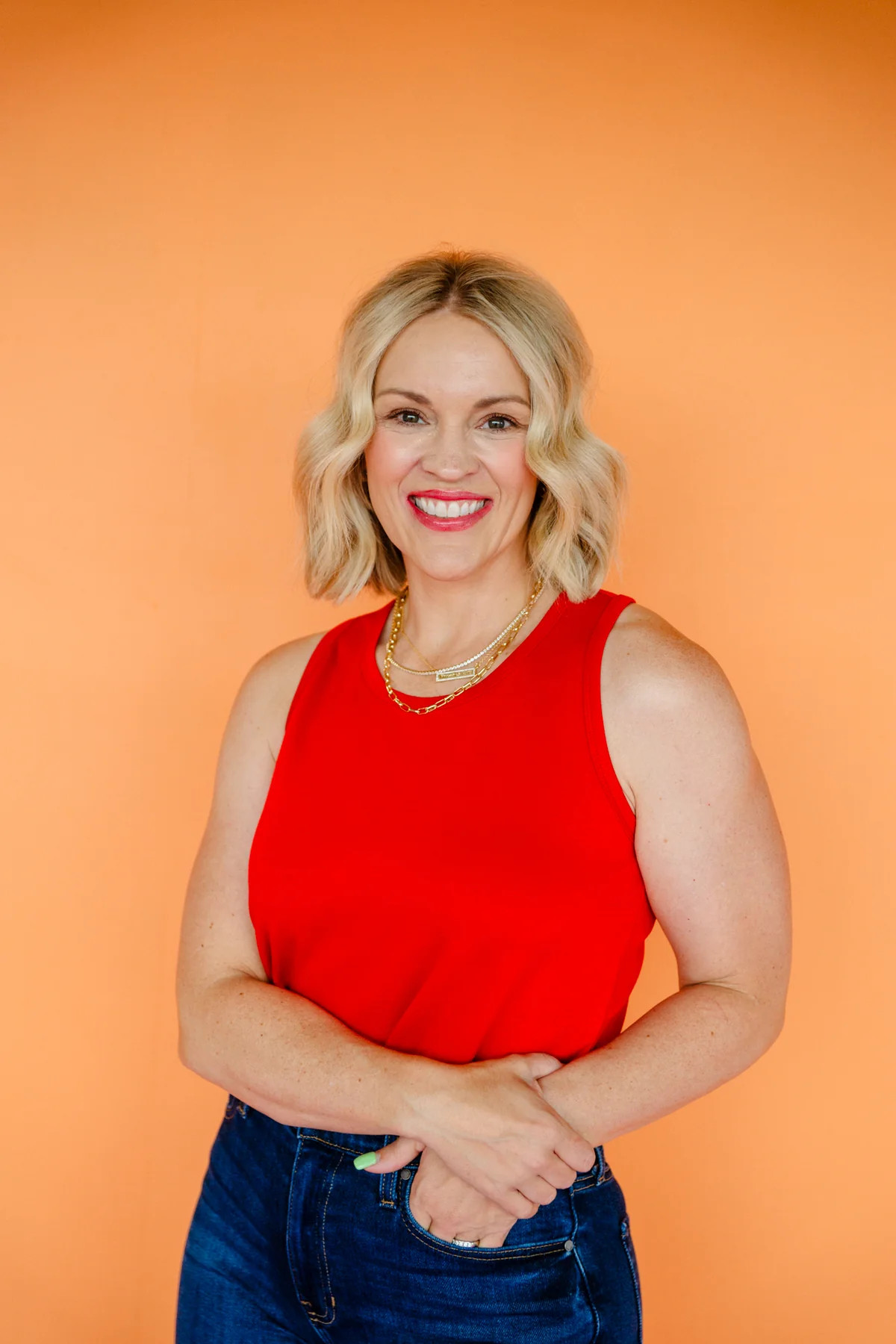 [Ellevate Basics] Maria High Neck Breeeze TankGeranium - Spring / Autumn / Small | MyEllement Boutique