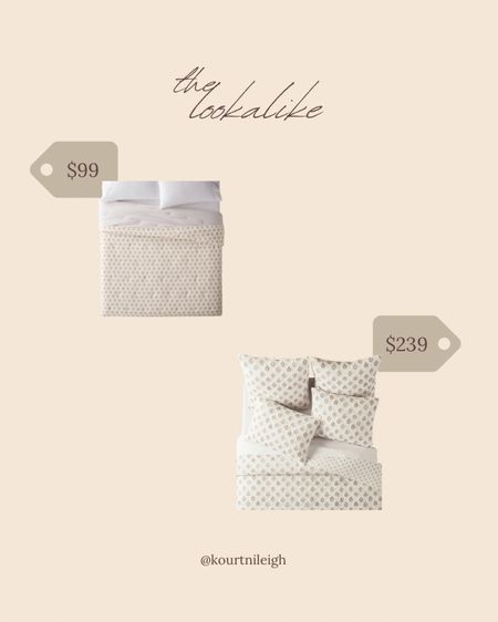 The Lookalike! These Block Print Quilted Bedding are almost identical! And the lookalike is a fraction of the cost, $99! The OG is also on sale! Original price is $299! Save $60!   

#LTKsalealert #LTKFind #LTKhome