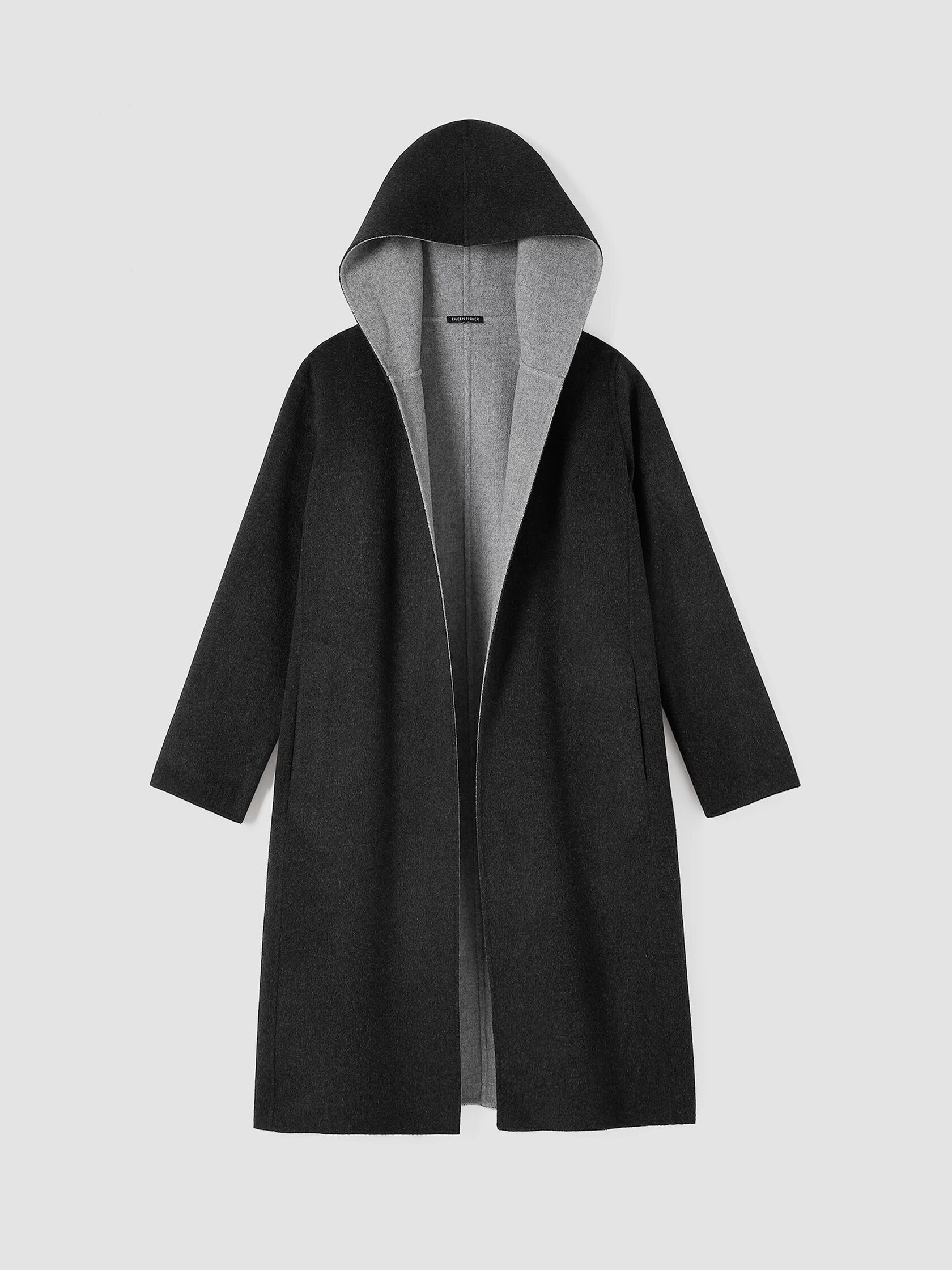 Doubleface Wool Cashmere Hooded Coat | Eileen Fisher