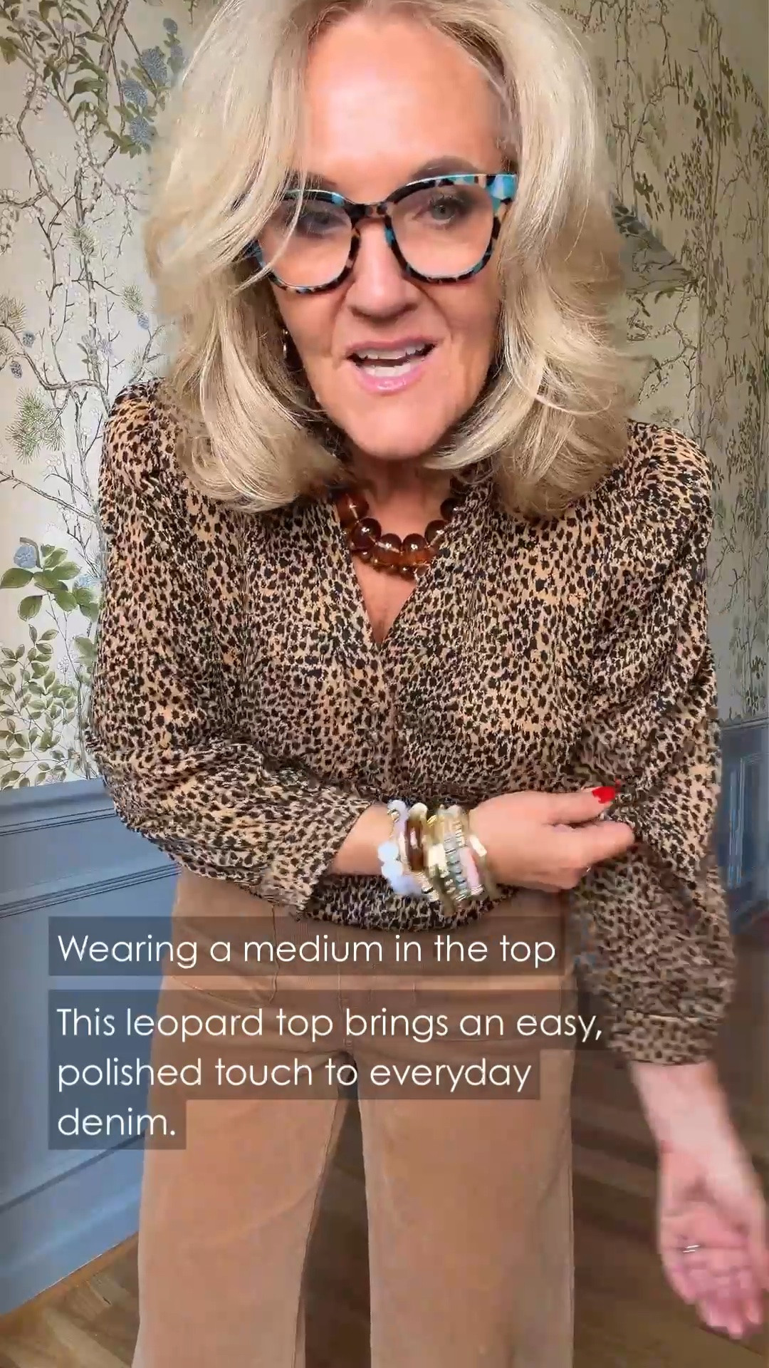 I’m wearing a medium in this leopard top, and I love how it makes a simple pair of pants feel a little more interesting. The print has just enough going on that you really don’t need much else.

#LTKgrwm #LTKdayinmylife #LTKootd