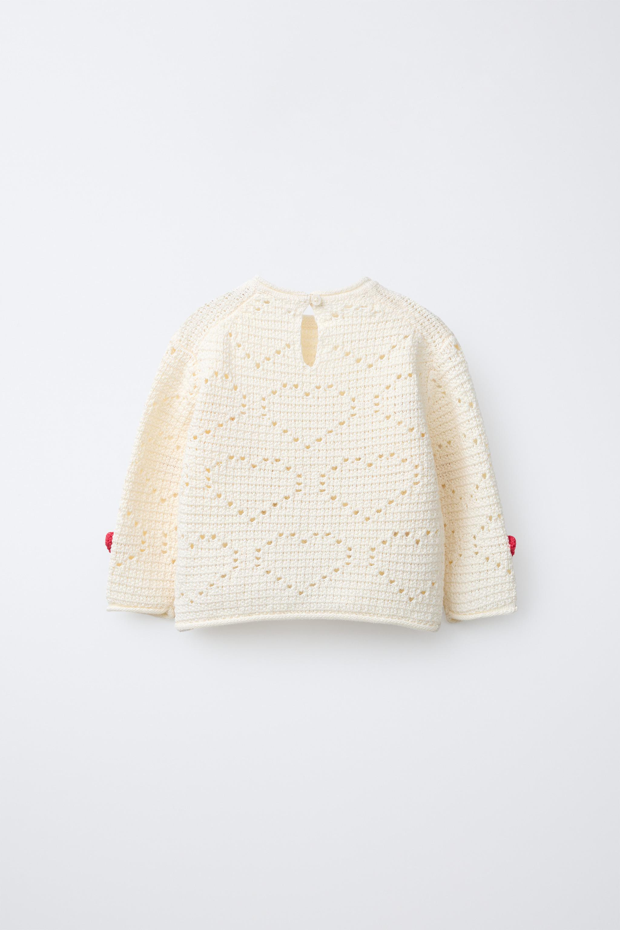 CROCHET KNIT HEART JUMPER | Zara US