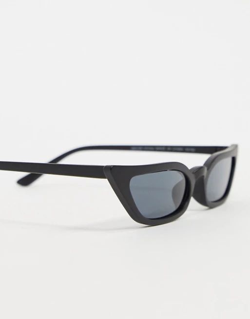 AJ Morgan Alicia cat eye sunglasses in matte black | ASOS (Global)