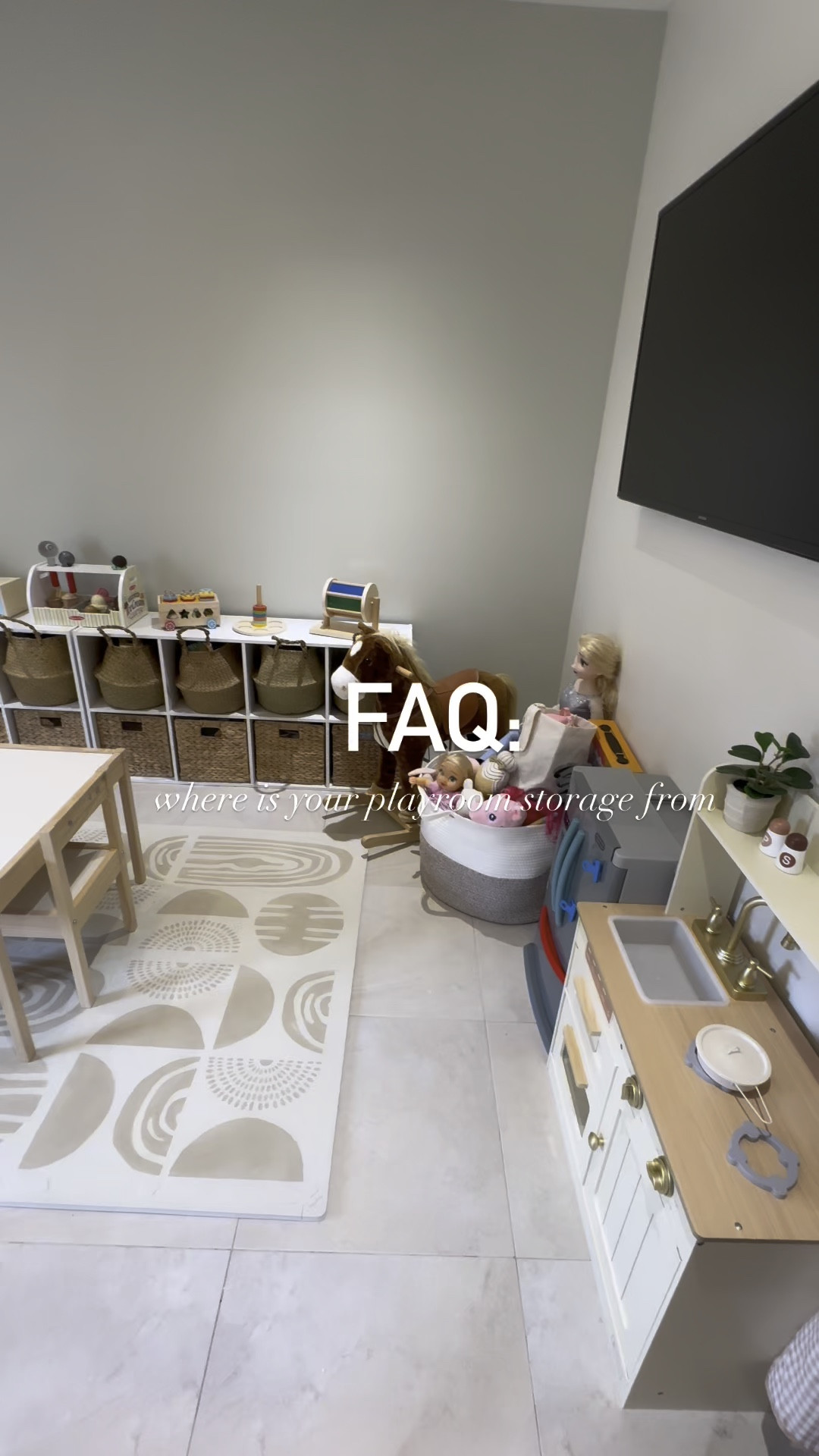 The kids playroom is no where near a finished project yet but I did want to share with you all this awesome storage solution I keep getting questions on ! 

#LTKHome #LTKBaby #LTKKids