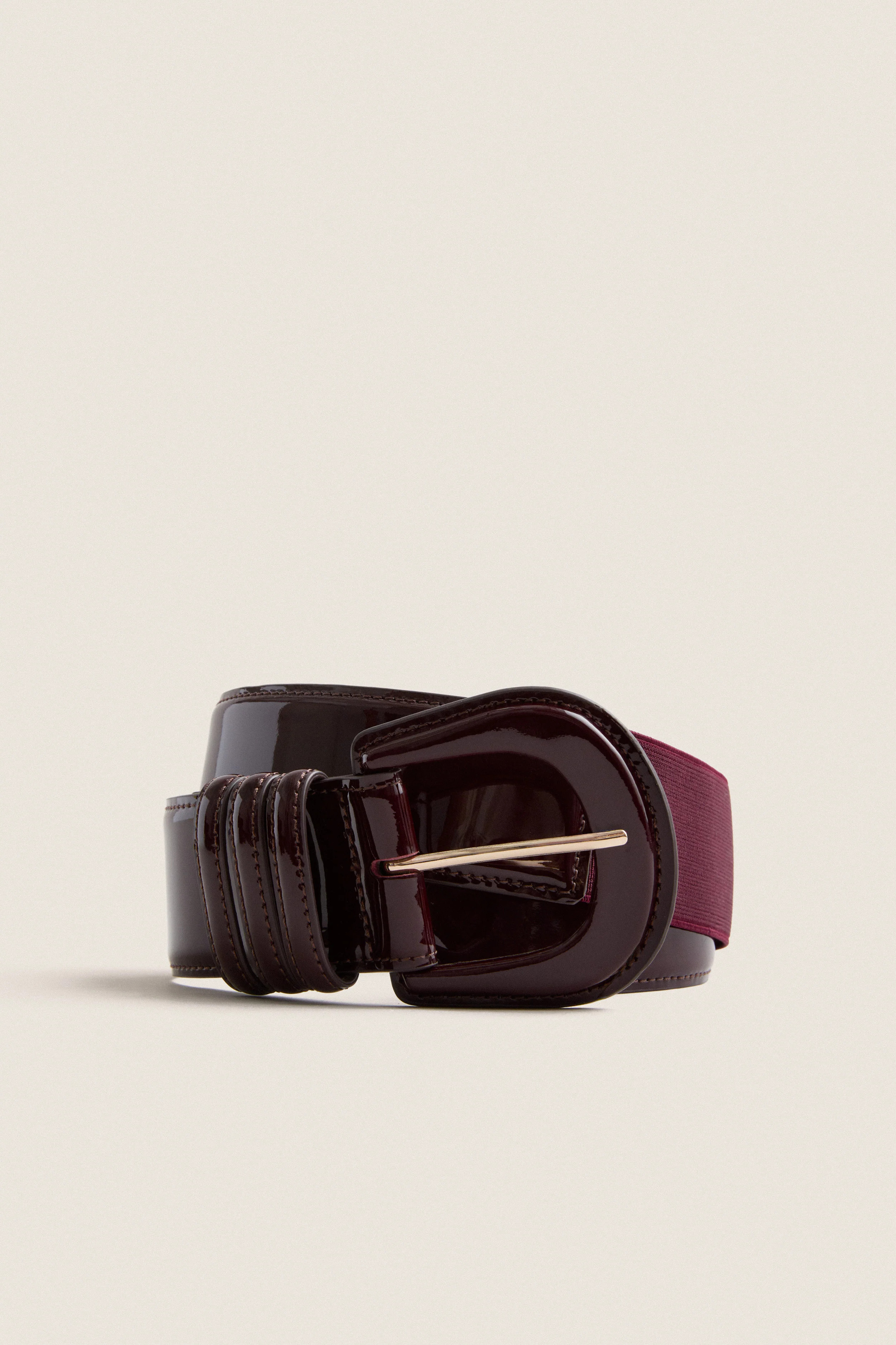 Dark Cherry Patent Leather Waist Belt | Tuckernuck (US)