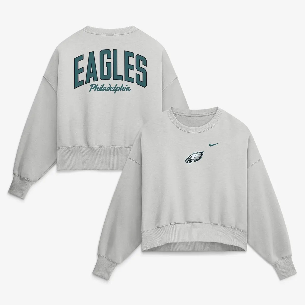 Nike Women's Nike  Gray Philadelphia Eagles Oversized Primetime Phoenix Fleece Sweatshirt (Women)... | Nordstrom