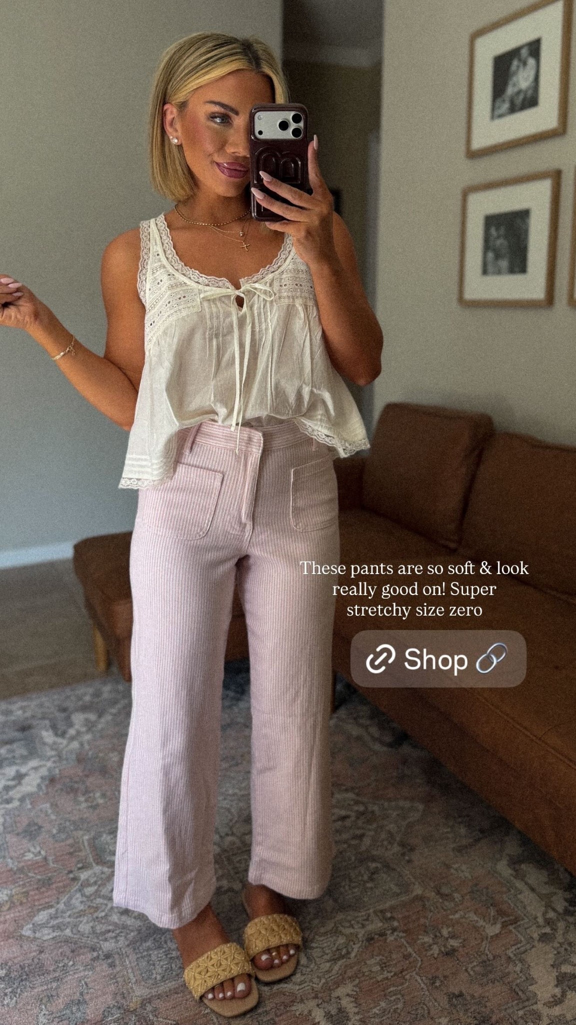 These pants are so soft & look really good on! Super stretchy size zero