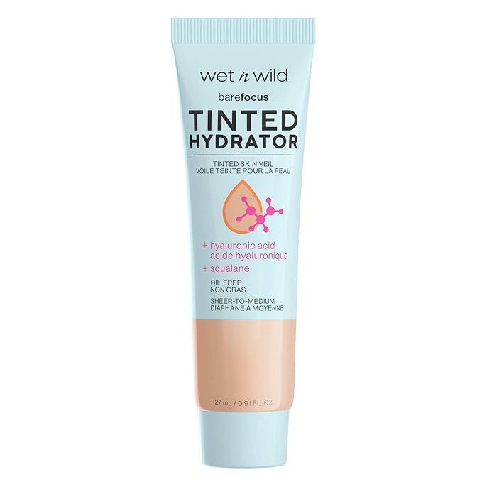 Wet n Wild, Bare Focus Tinted Hydrator Tinted Skin Veil Nourishing Foundation Hyaluronic Acid, Li... | Amazon (US)