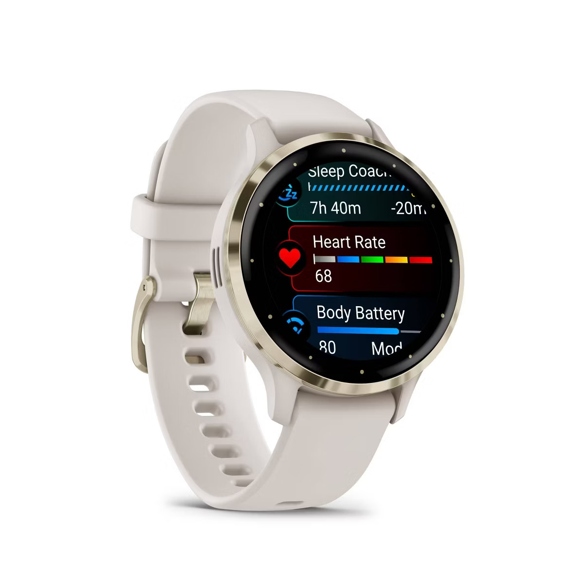 Garmin Venu 3S Smartwatch Ivory and Soft Gold | Target