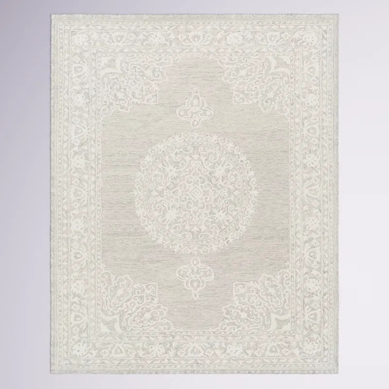 Mellinger Bohemian Hand-Tufted Wool Beige, Taupe, Cream Area Rug | Wayfair North America