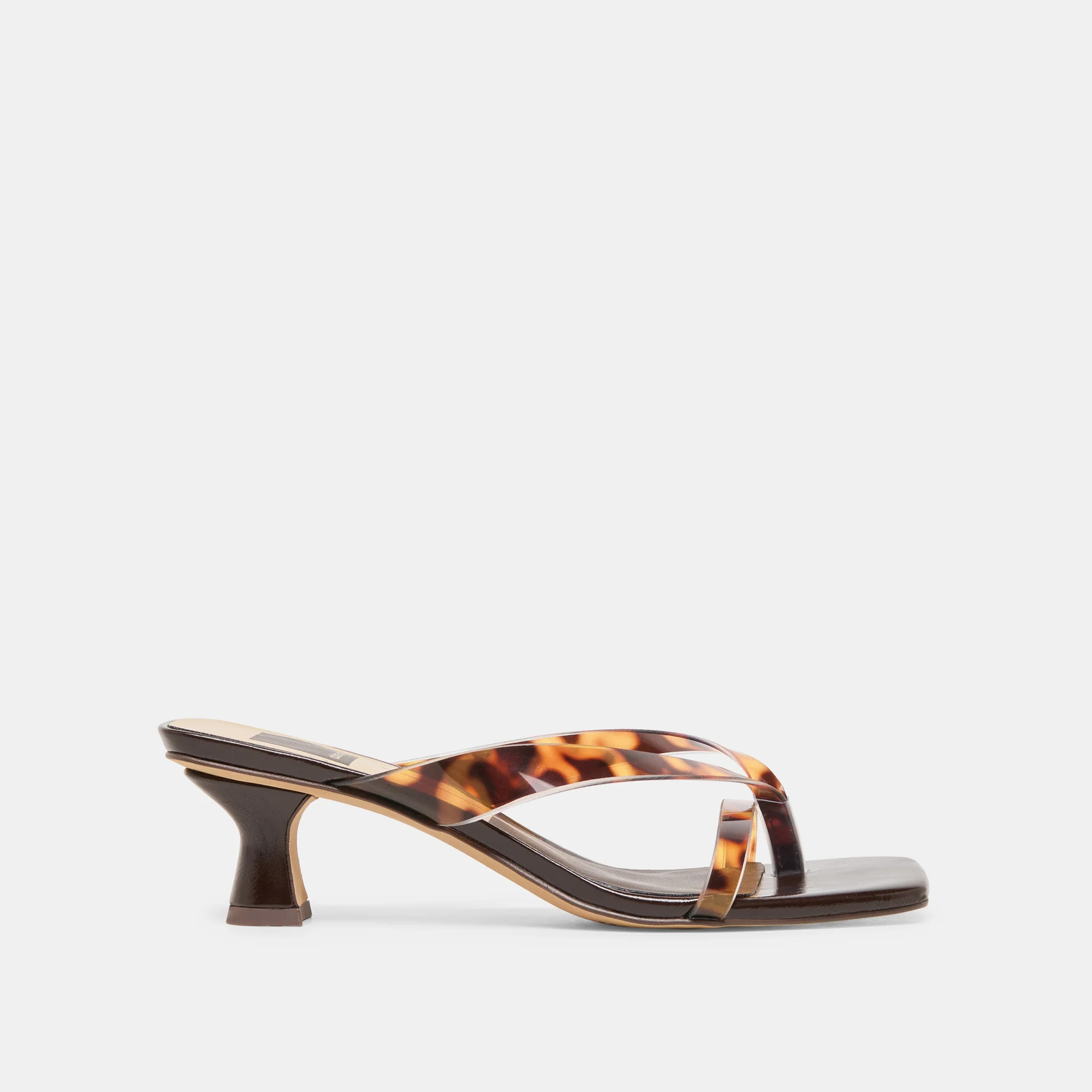 Brevel Vinyl Heels in Tortoise Jelly Size 5 By Dolce Vita | DolceVita.com