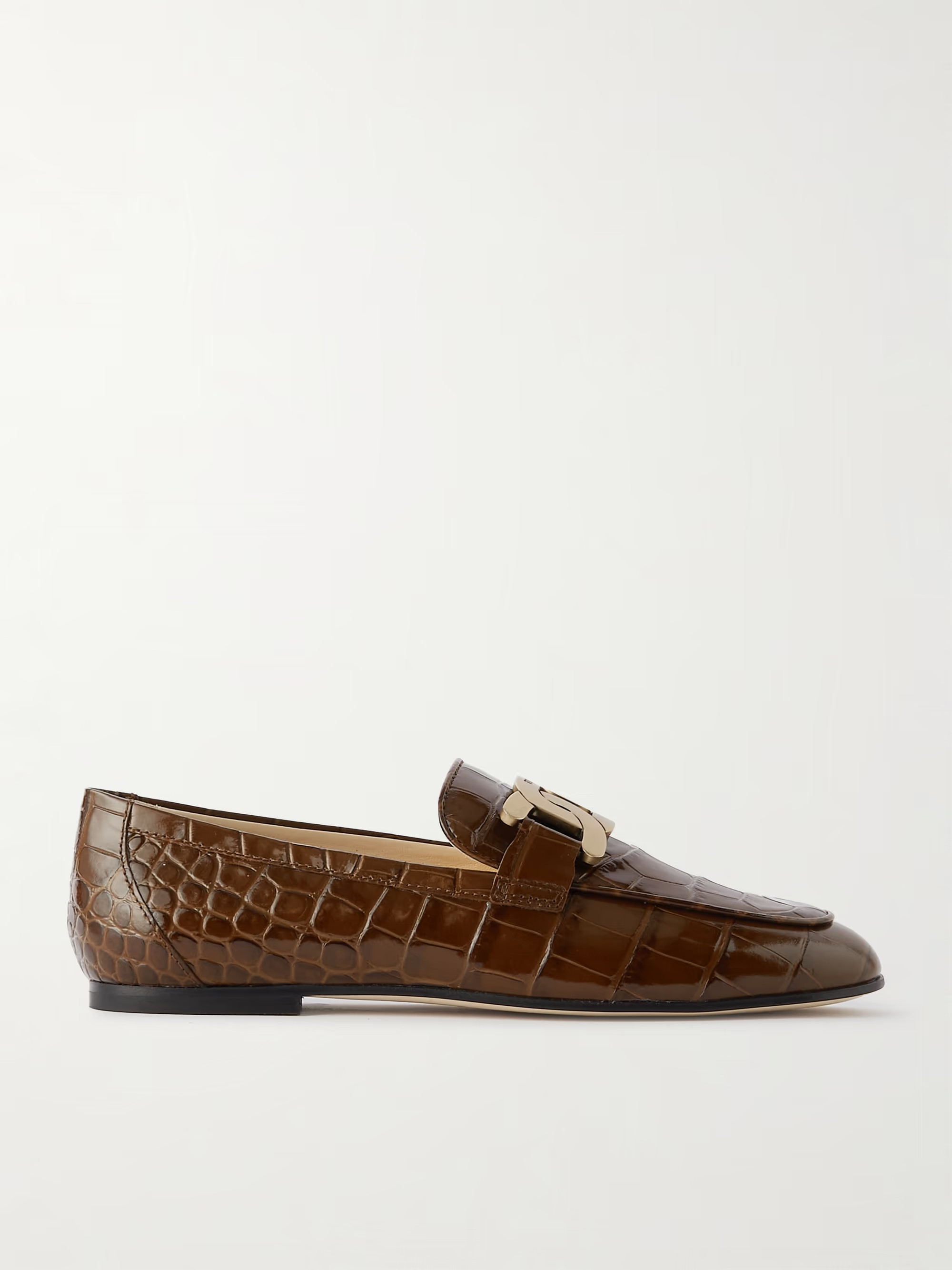 Kate embellished croc-effect leather loafers | NET-A-PORTER (UK & EU)
