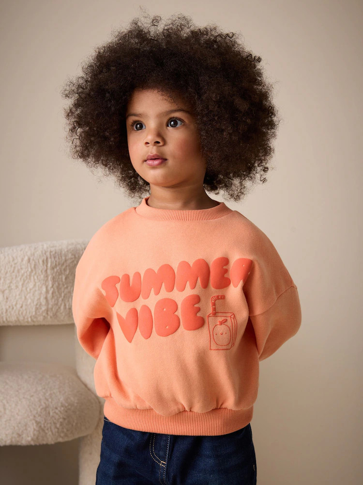Orange Summer Crew Neck Sweatshirt (3mths-7yrs) | Next US