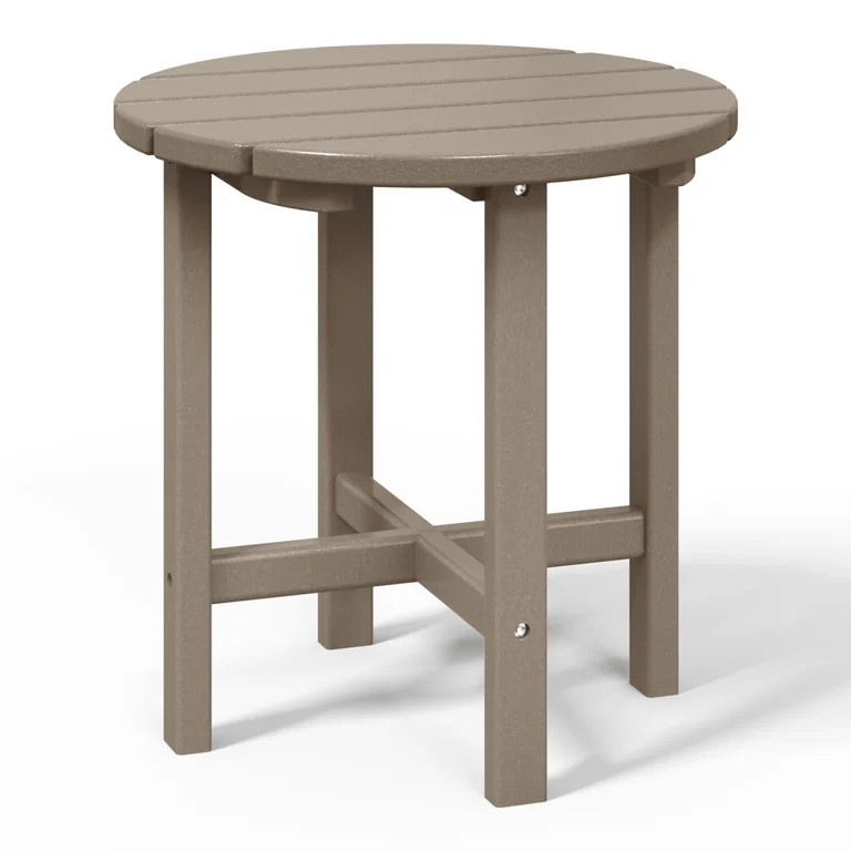 WestinTrends Malibu Outdoor Side Table \u2013 All-Weather Poly Lumber Adirondack Round Patio End ... | Walmart (US)