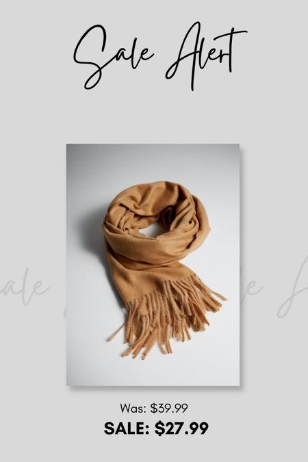 Mango soft fringed camel scarf 30% off 

Winter / fall 

#LTKsalealert #LTKunder50 #LTKSeasonal