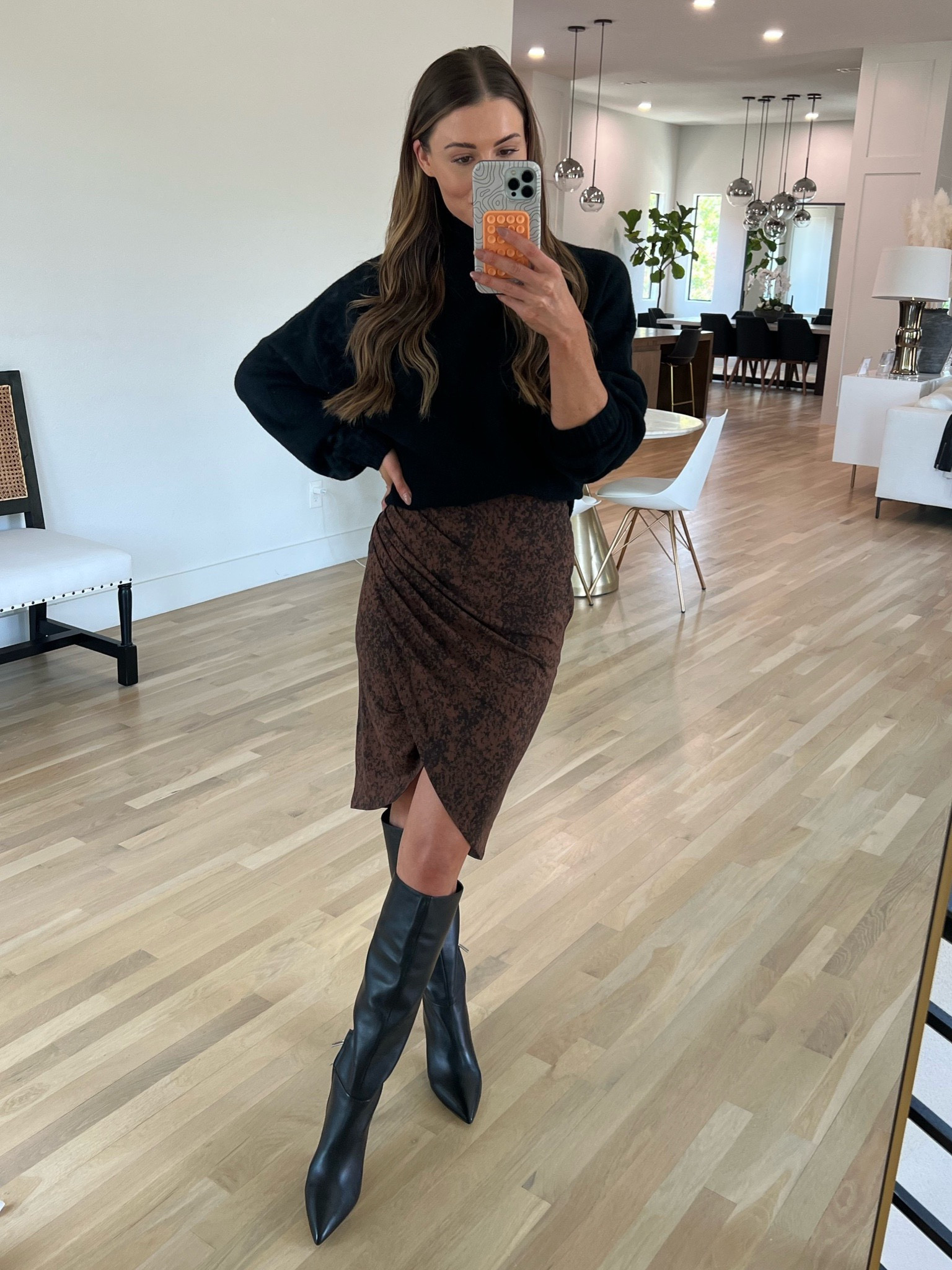 🎉 NORDSTROM SALE IN STOCK OUTFIT 
—
Run before this is sold out!
—
Skirt, midi, sweater, neutral style

#LTKxNSale #LTKSeasonal #LTKFind
