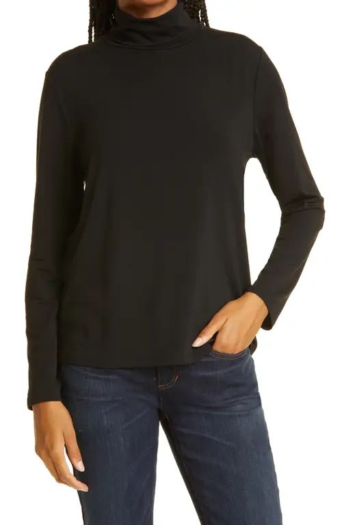 Eileen Fisher Turtleneck Top in Black at Nordstrom, Size Xx-Small | Nordstrom