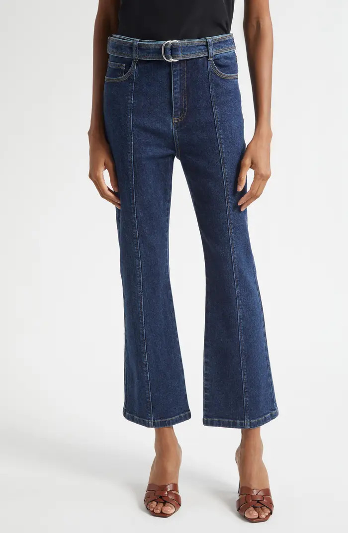 Madi Belted Kick Flare Jeans | Nordstrom