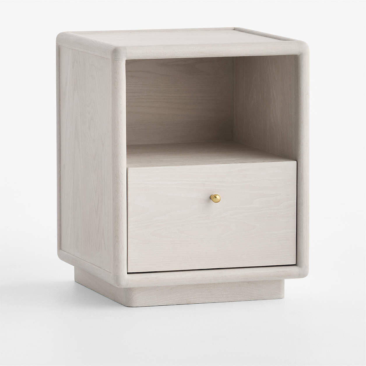 Lafayette 19" Whitewashed Wood Narrow Nightstand + Reviews | Crate & Barrel | Crate & Barrel