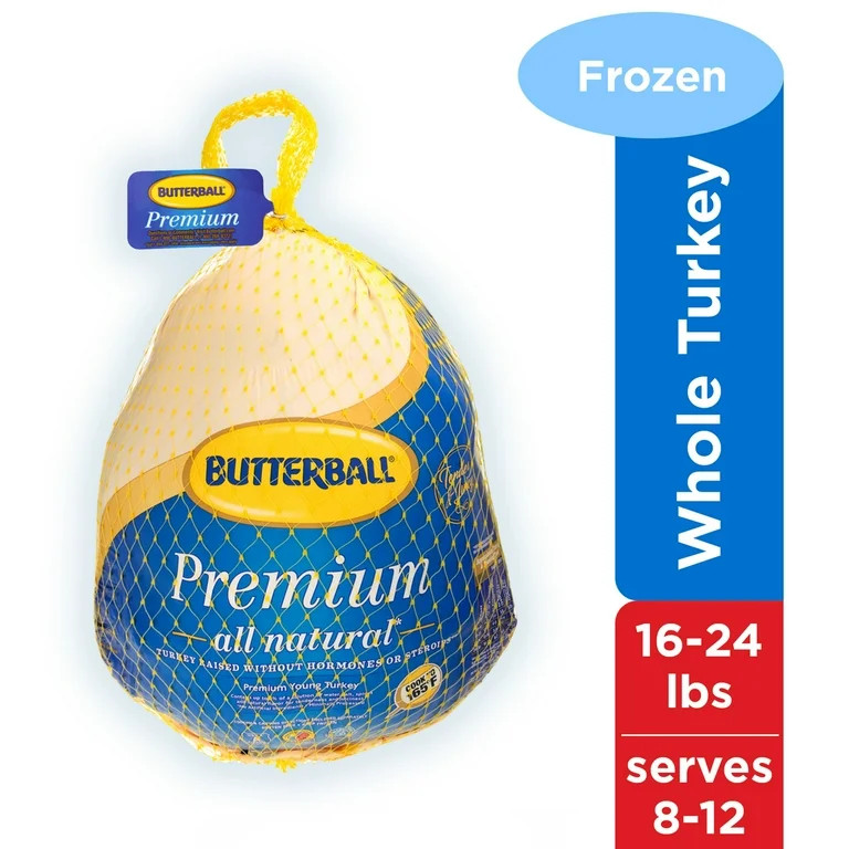 Butterball All Natural Young Turkey, Frozen, 16-24 lbs. - Walmart.com | Walmart (US)