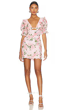 MAJORELLE Chrishelle Mini Dress in Pink & Green from Revolve.com | Revolve Clothing (Global)
