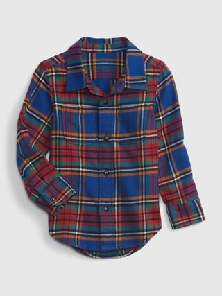 Toddler 100% Organic Cotton Flannel Shirt | Gap (US)