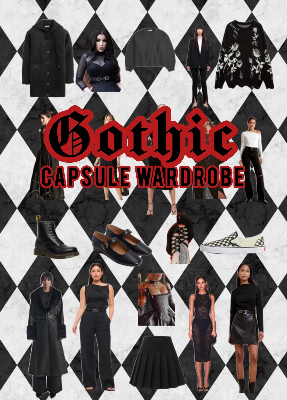 Finally and without further ado, a Gothic Capsule Wardrobe as requested! All products from the post are listed in two parts.#gothic #goth 

 #LTKFindsUnder100 #LTKStyleTip